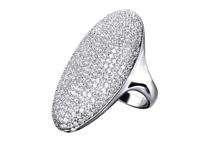 Oval Micro Pave Iced Out Ring